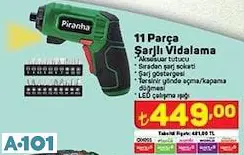 PİRANHA ŞARJLI VİDALAMA PİRANHA ŞARJLI VİDALAMA